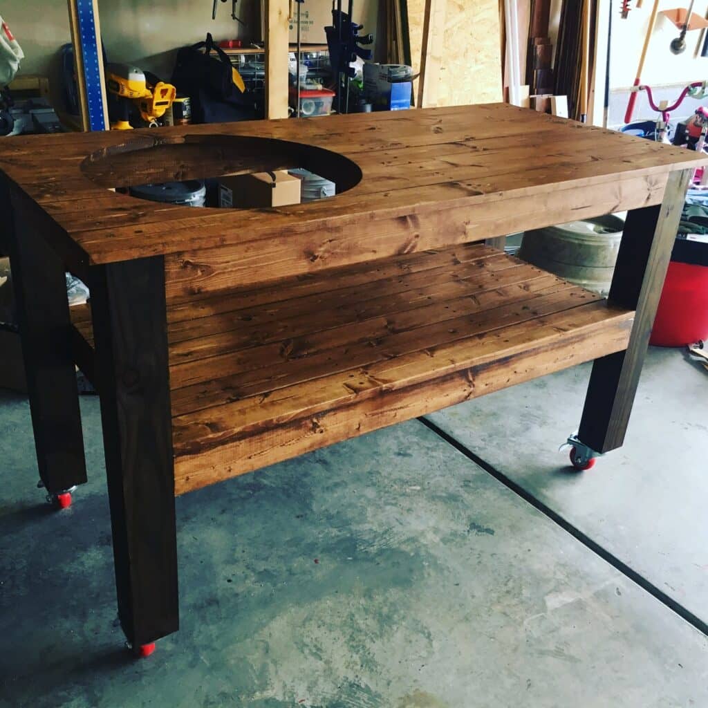 Whitewood And Pine Kamado Table