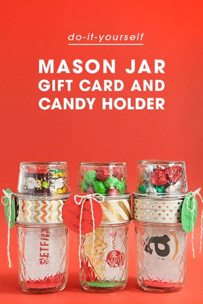 Gift Cards and Candy In A Mason Jar