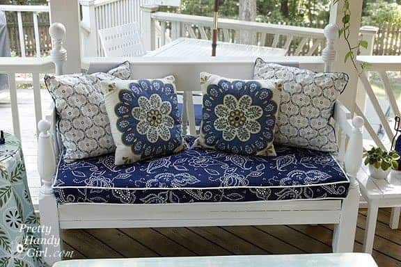 Piped Bench Outdoor Sofa Cushion