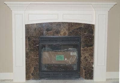 DIY Fireplace Mantel with Frieze Board