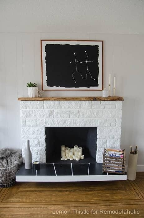 DIY Live Edge Wood Fireplace Mantel