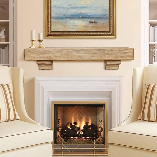 DIY Simple Fireplace Mantel
