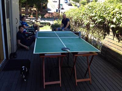 Temporary DIY Ping-Pong Table Solution