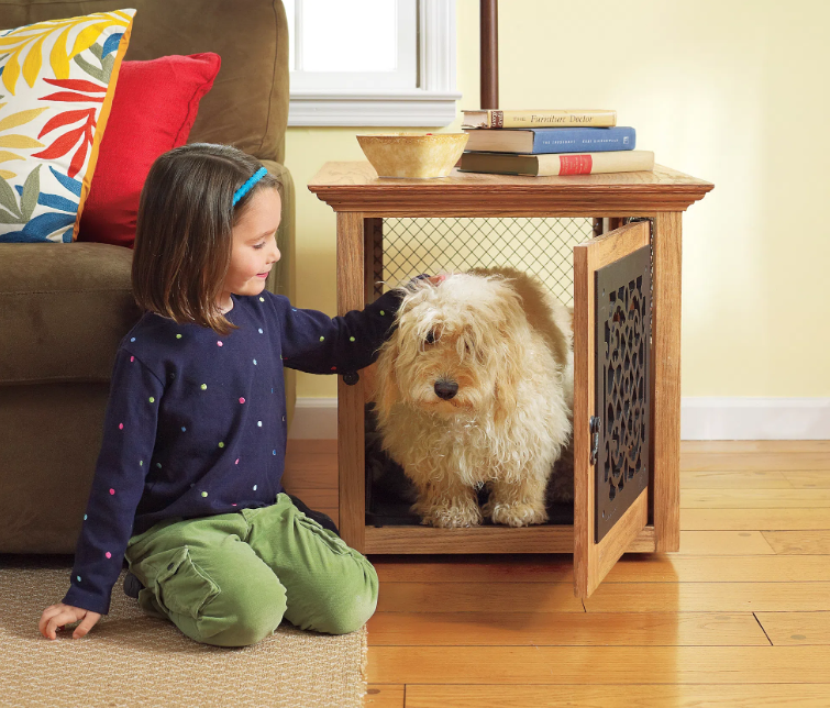 DIY Panelled Rustic Dog Crate