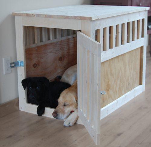 DIY Wooden Slate Dog Crate