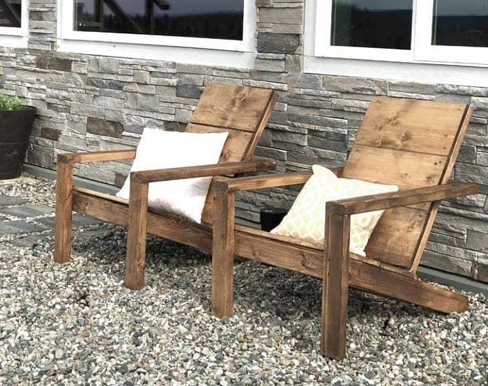 2x4 Modern DIY Adirondack Chair Plan