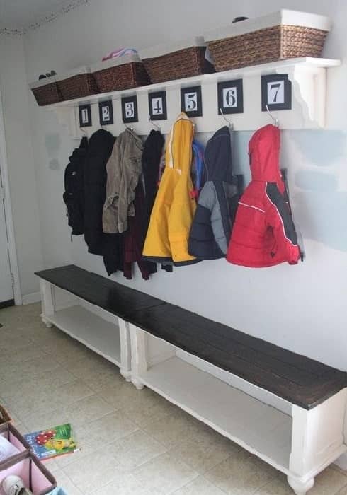 DIY Cut-Up Table Entryway Benches