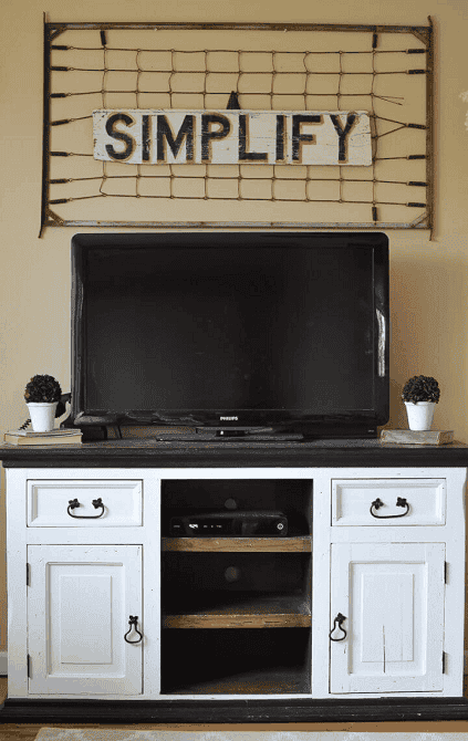  Farmhouse Style Media Center Idea