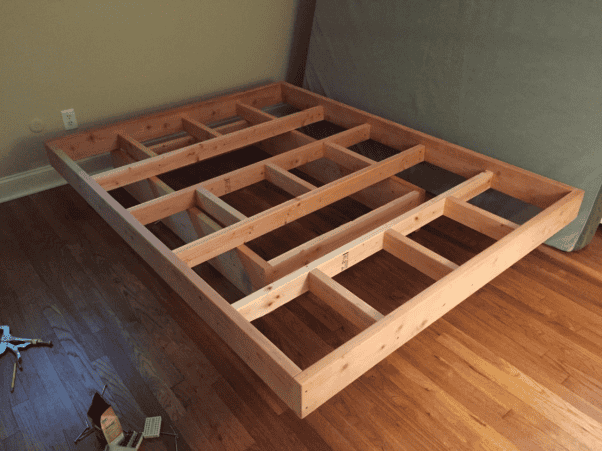 King-Sized Floating Bed Frame 