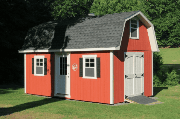  12*16 Gambrel Barn Shed With 5 Inch Doors