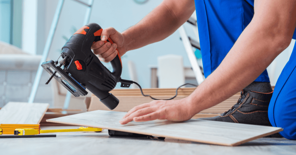 Measuring and Cutting the Laminate Floor Planks