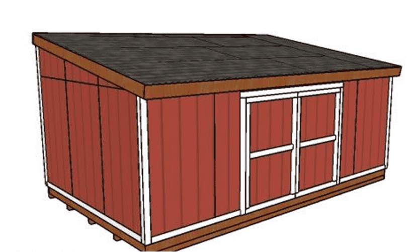 12×20 Lean-to Shed Plan