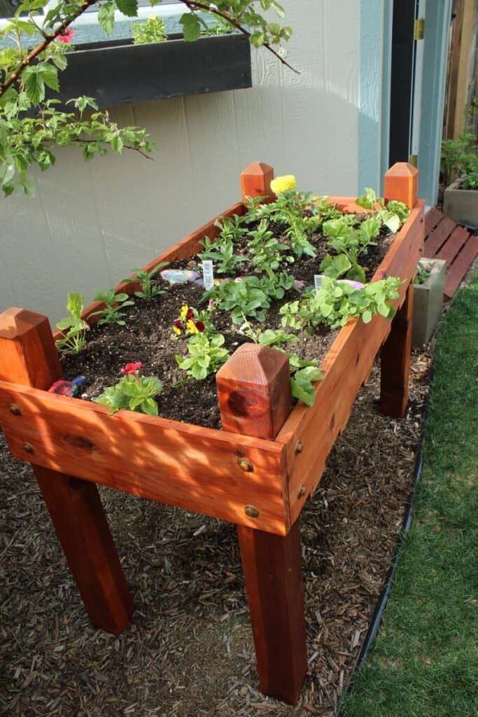 Castle-Themed Raised Planter Box