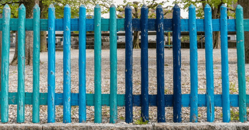 Concrete and Fence Post in Container
