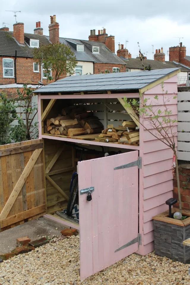 11 Free Bike Shed Plan Ideas For You   Bike Shed And Firewood Storage 