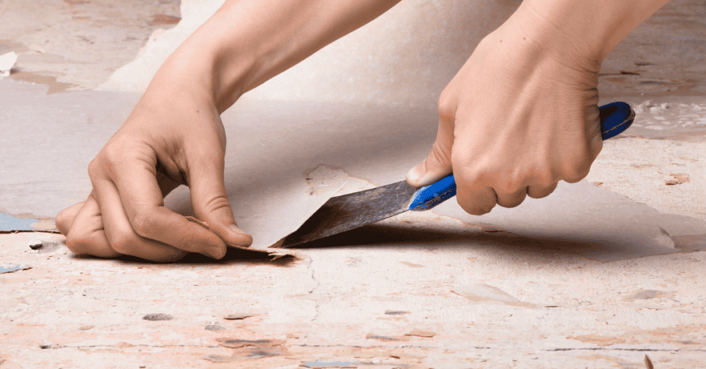 Manually Scraping Off Glue