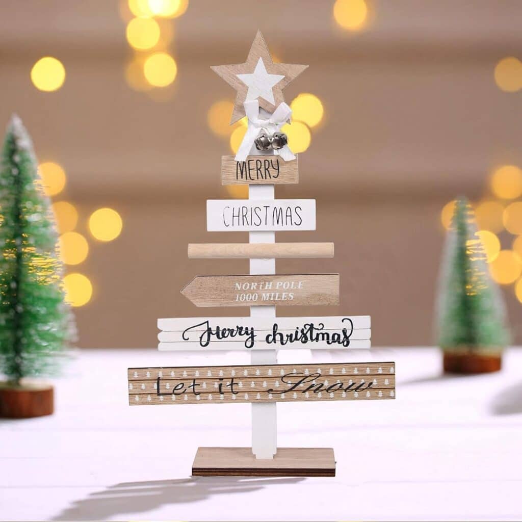 Stacked Wooden Blocks Christmas Tree