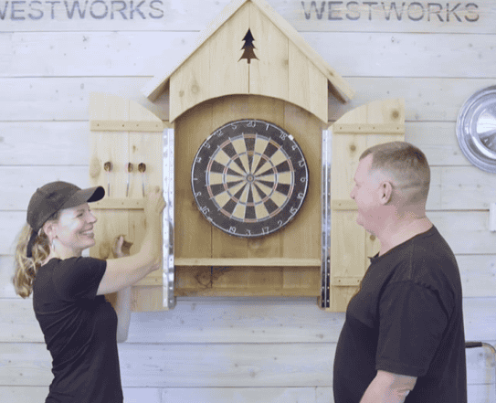 DIY Dartboard Cabinet Cupboard
