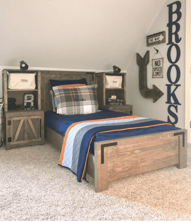 Farmhouse-Style Bed Frame