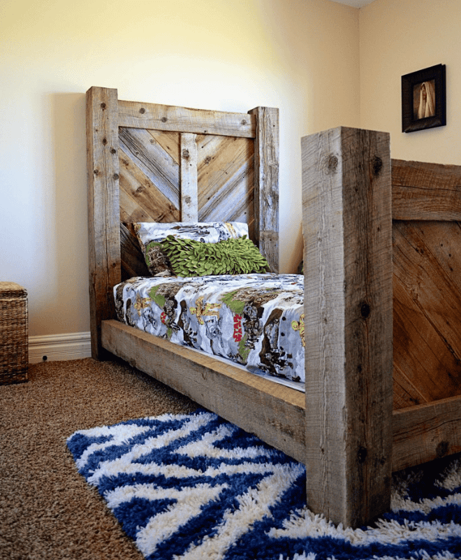 Rustic Barnwood Bed Frame