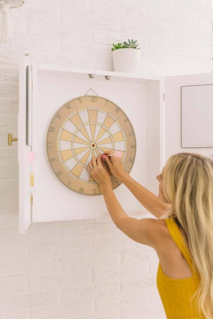 Stylish Dartboard Cabinet