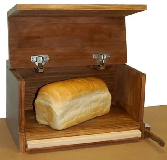 Rectangular Pine Bread Box