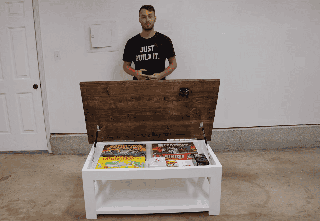 Coffee Table Storage With RFID Lock and Top Access