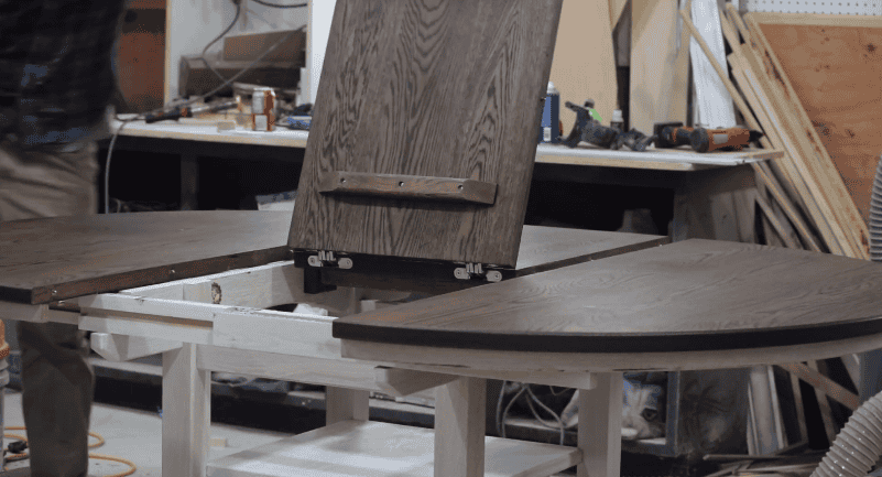 Circular White Oak Butterfly Leaf Table