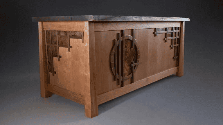 Executive Desk With Copper Ring