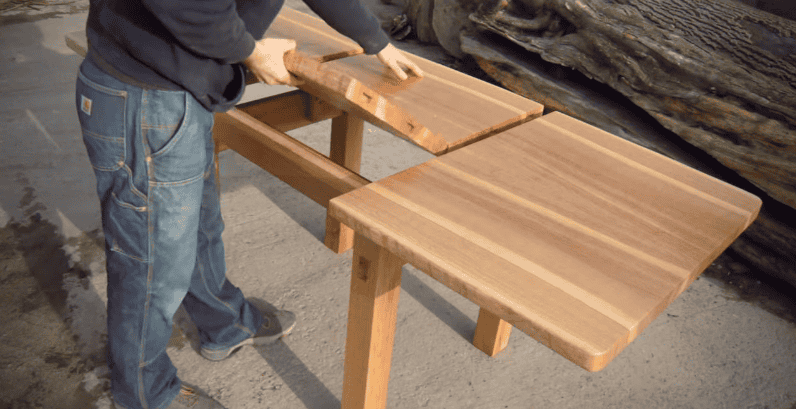 Handmade Solid Oak Butterfly Leaf Table