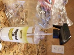 Sanco Food-Grade Mineral Oil Spray filling